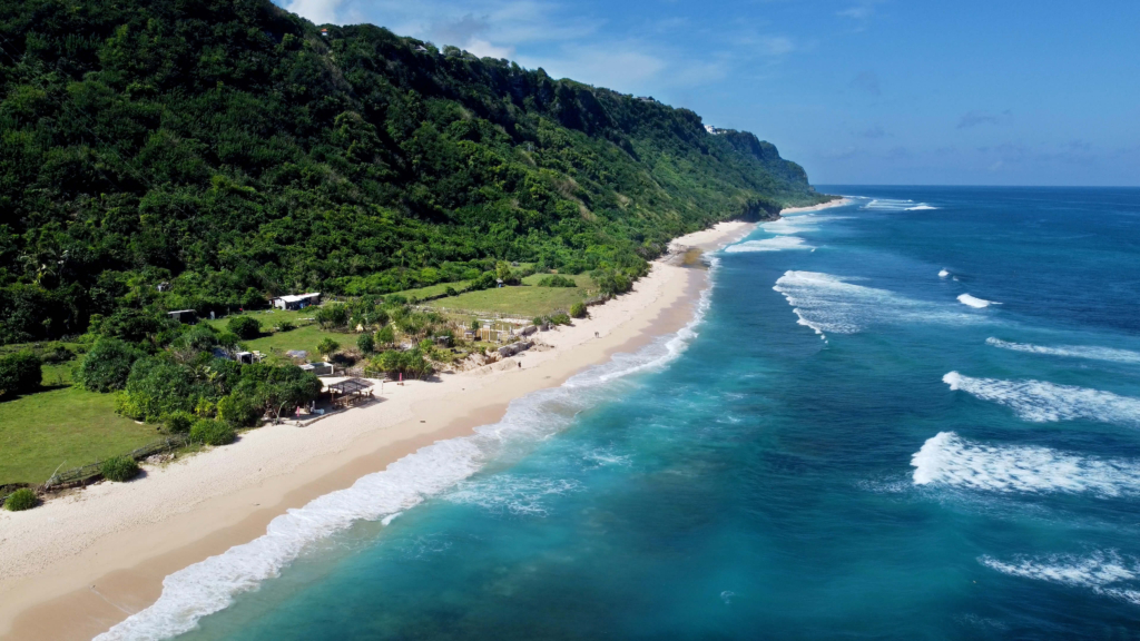 Nyang Nyang beach drone view 1. Eastern direction view.