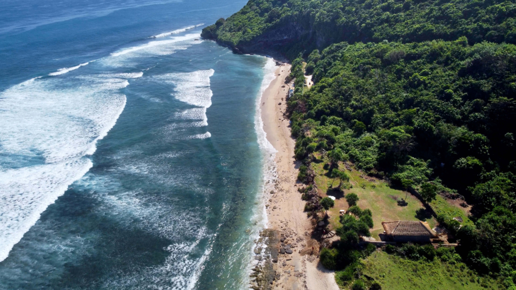 Nyang Nyang beach drone view 2. Western direction view.