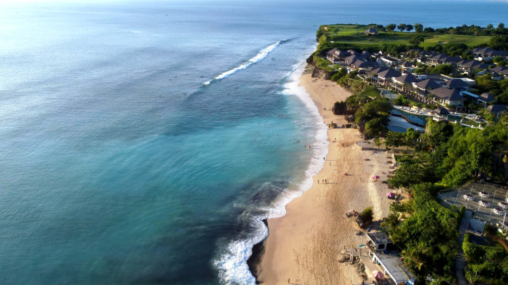 Dreamland beach drone view 1. North side beach view.